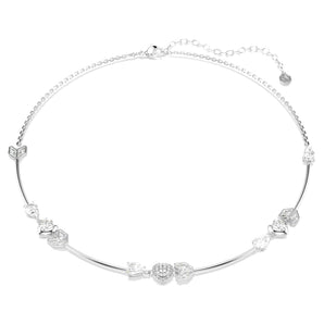 Collana Idyllia Cuore con freccia, Bianca, Placcato rodio
