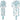 Orecchini a clip Gema Taglio misto, Chandelier, Extra lunghi, Blu, Placcato rodio