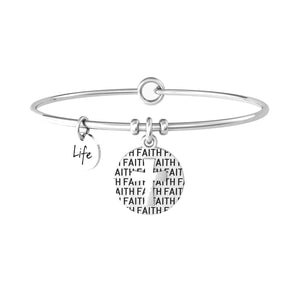 Bracciale in acciaio Kidult, Croce, faith