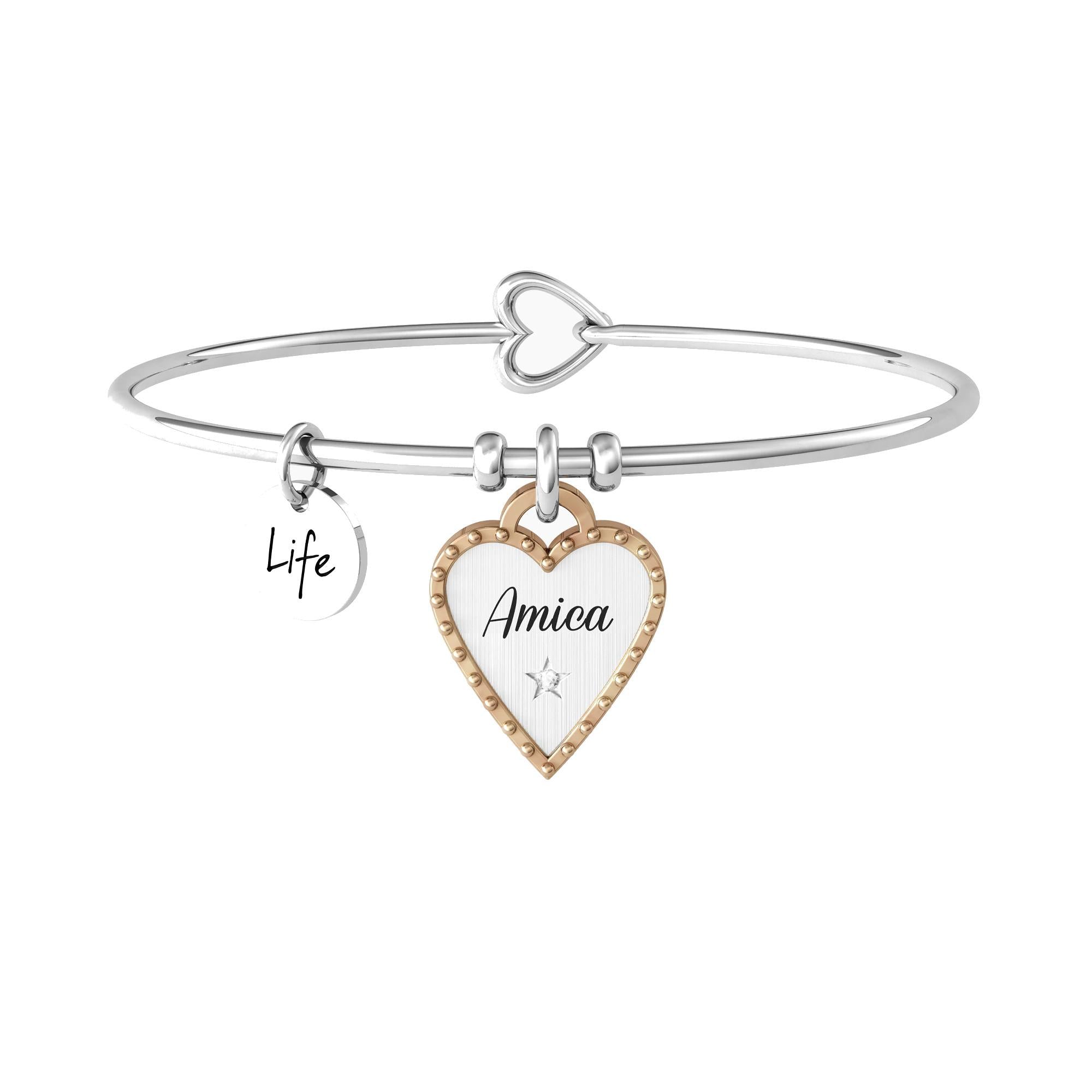 Bracciale Kidult con cuore amica sei unica