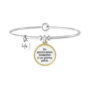 Bracciale Kidult rigido donna con frase