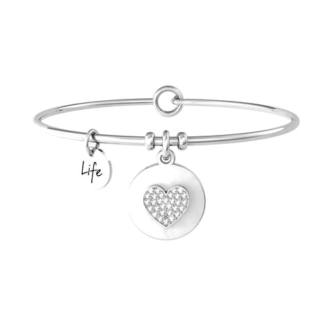 Bracciale Kidultrigido donna con cuore e cristalli