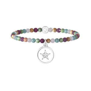 Bracciale Kidult donna con pietre multicolor e ciondolo stella