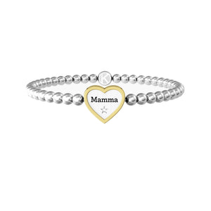 Bracciale Kidult elastico mamma con ciondolo cuore