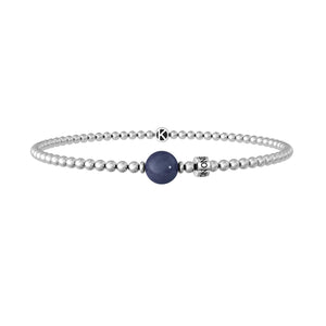 Bracciale Kidult elastico uomo con sodalite blu