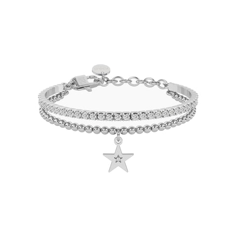 Bracciale tennis e sfere con stella