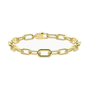Bracciale dorato con catena allungata