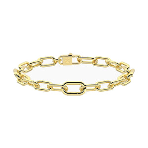 Bracciale dorato con catena allungata