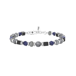 Bracciale uomo con pietre multicolor