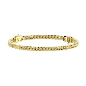 Bracciale componibile dorato con catena groumette