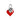 Charm cuore farfalle rosso