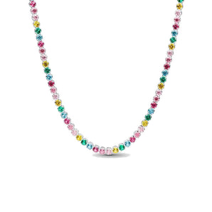 Collana Tennis Multicolore