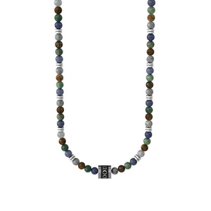 Collana Kidult uomo good luck con pietre mutrlicolor e charm