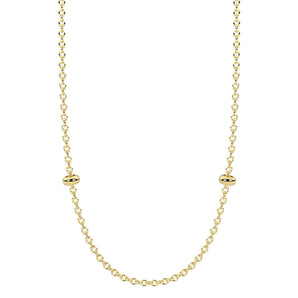 Collana dorata con catena rolò