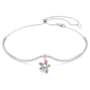 Girocollo Ariana Grande x Swarovski Taglio misto, Fiore, Multicolore, Placcato rodio