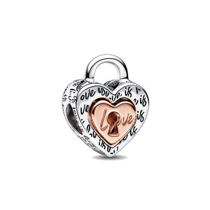 Charm Pandora Lucchetto Cuore "Love is love" Divisibile