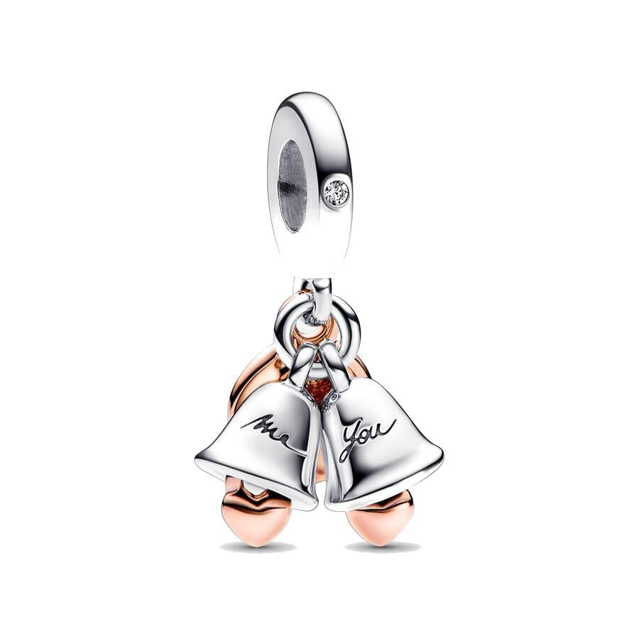 Charm Pandora Pendente Campane Nuziali "Just Married"