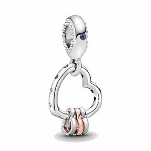 Charm pendente unione di cuori