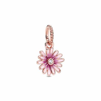 Charm pendente Margherita rosa