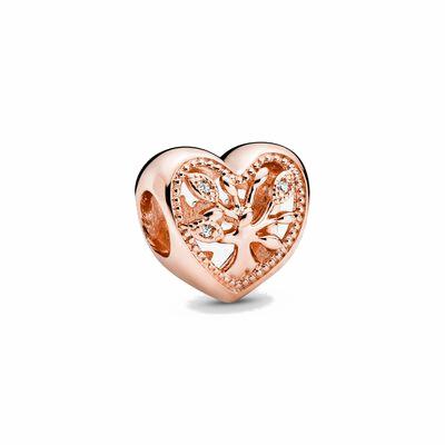 Charm a cuore con albero della vita openwork