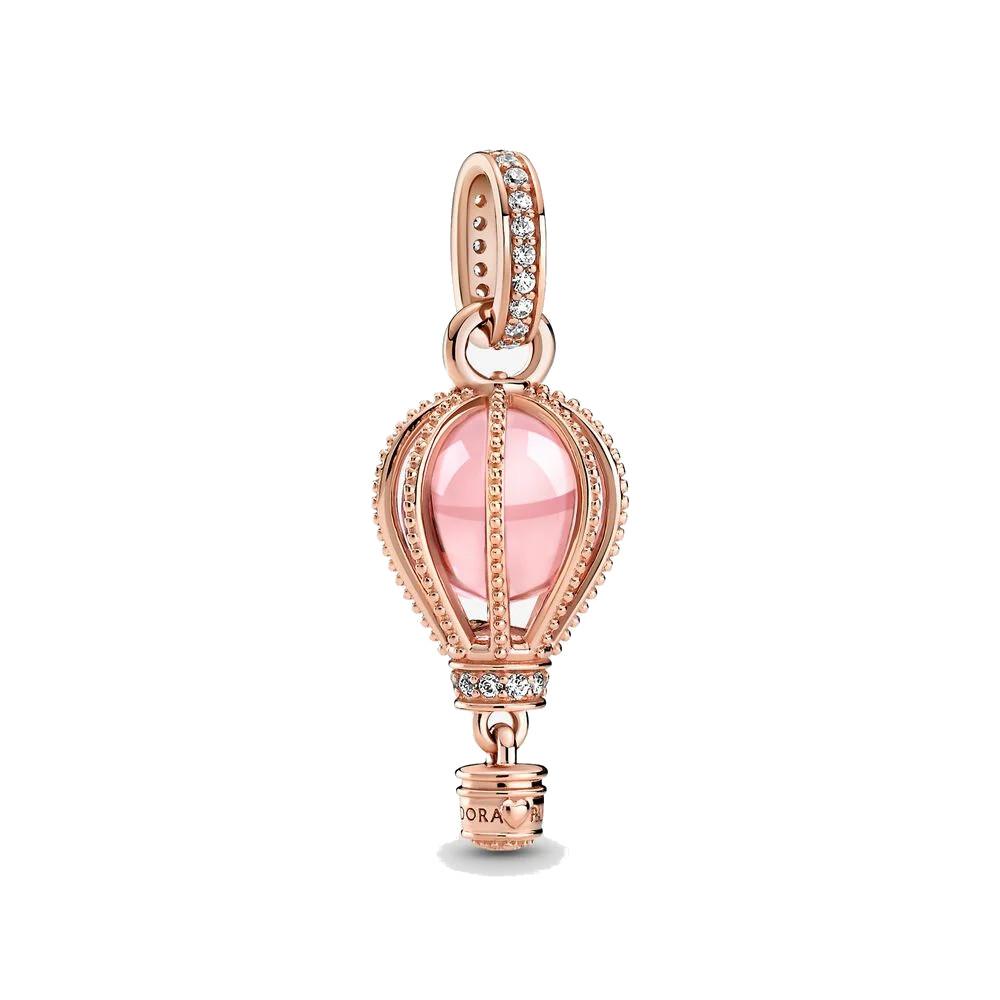 Charm Pandora pendente Mongolfiera rosa scintillante