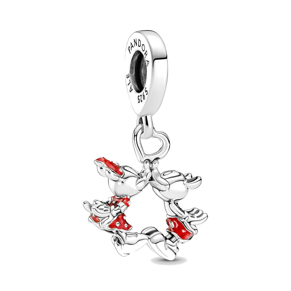 Disney, charm Pendente Pandora Mickey Mouse & Minnie, Il Bacio