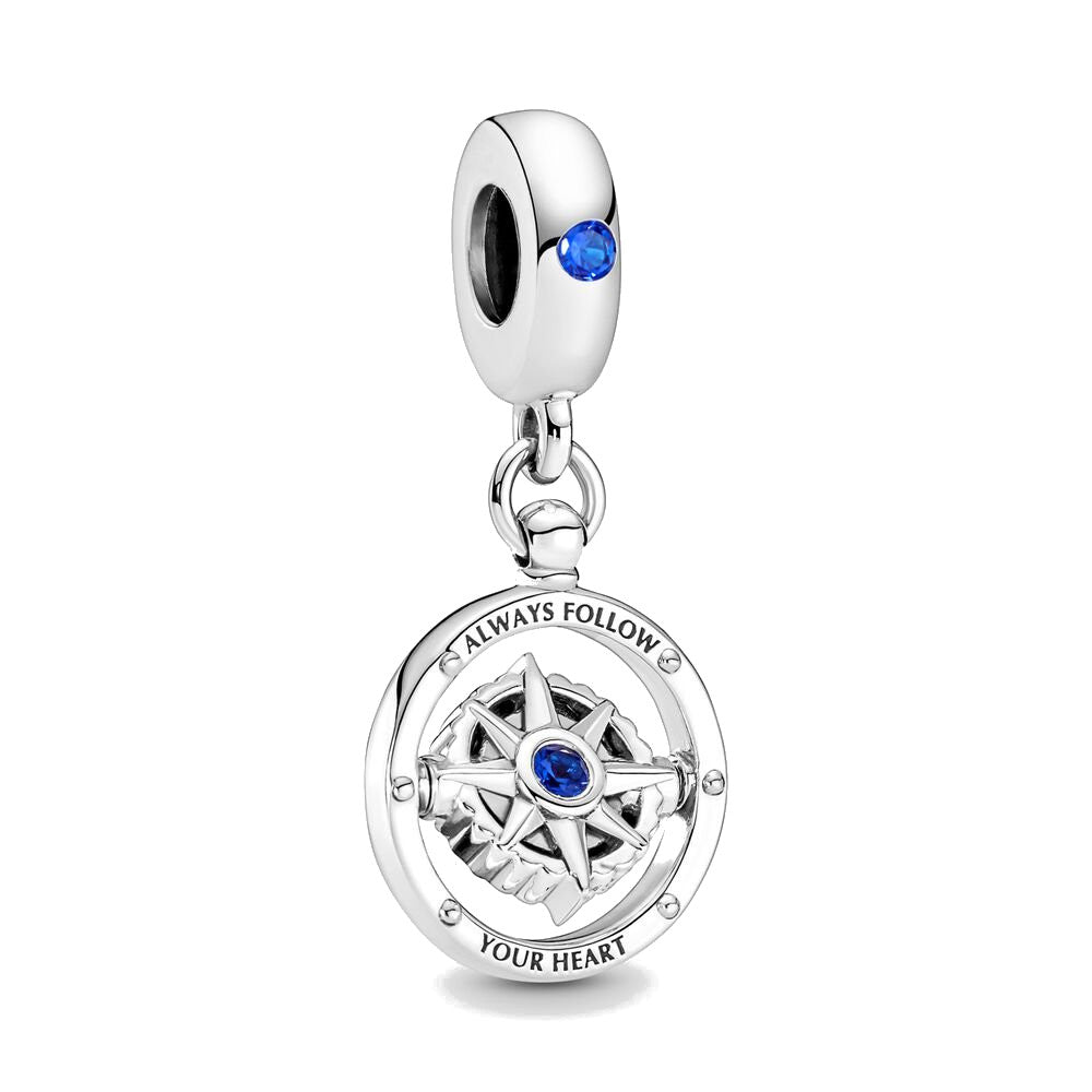 Charm Pandora Pendente Bussola "Always Follow Your Heart"