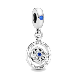 Charm Pandora Pendente Bussola "Always Follow Your Heart"