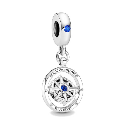 Charm Pandora Pendente Bussola "Always Follow Your Heart"