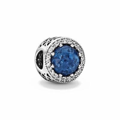 Charm Pandora blu scintillante