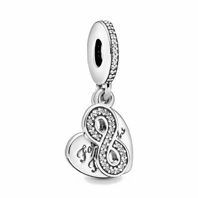 Charm Pandora pendente a cuore Amiche per sempre