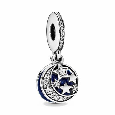 Charm Pandora pendente cielo e luna