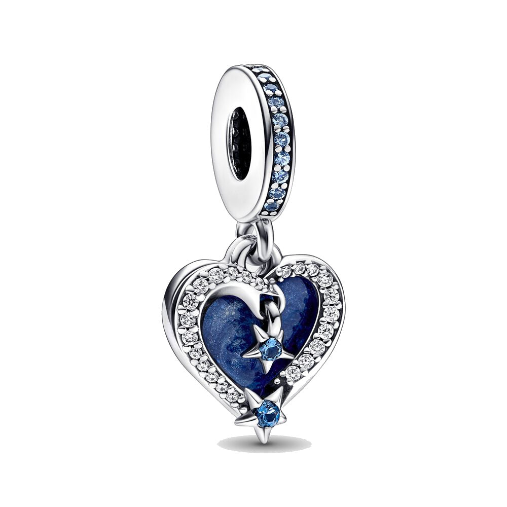 Charm Pendente Cuore e Stelle Blu Pandora