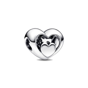 Charm Pandora Cuore Openwork "Love starts from within"