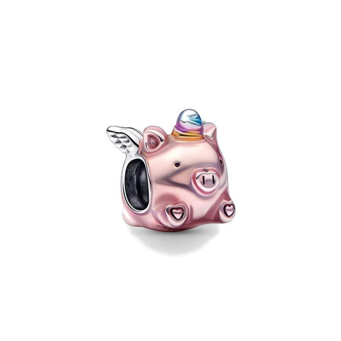 Charm Pandora Maialino Unicorno Volante