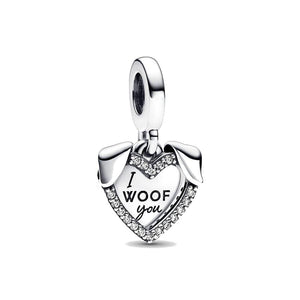 Charm Pandora Pendente Amico a 4 Zampe "I Woof You"