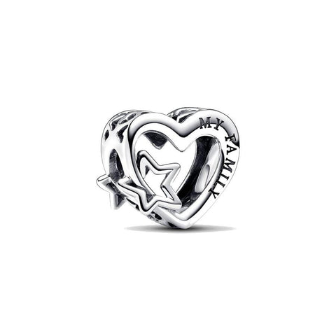 Charm Openwork Cuore con Stella Pandora