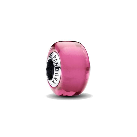 Charm Mini Vetro di Murano Rosa Pandora