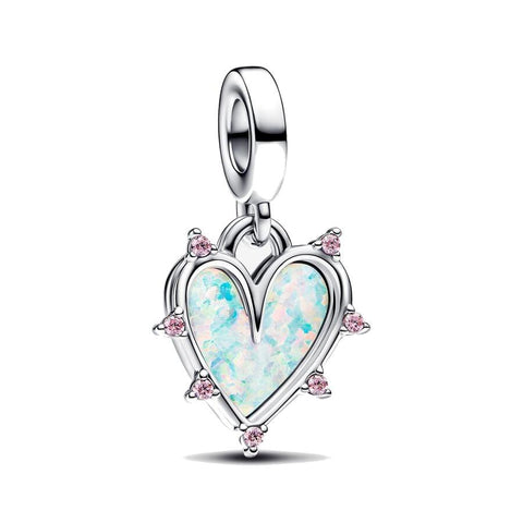 Charm Pendente Cuore dell'Amicizia Opale