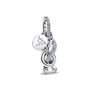 Charm Pendente Nodo Infinito e Pavè