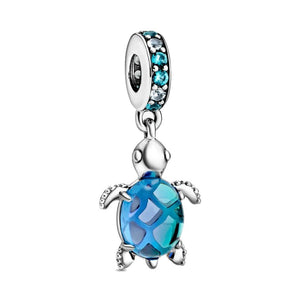 Charm pendente Tartaruga di mare in vetro di Murano