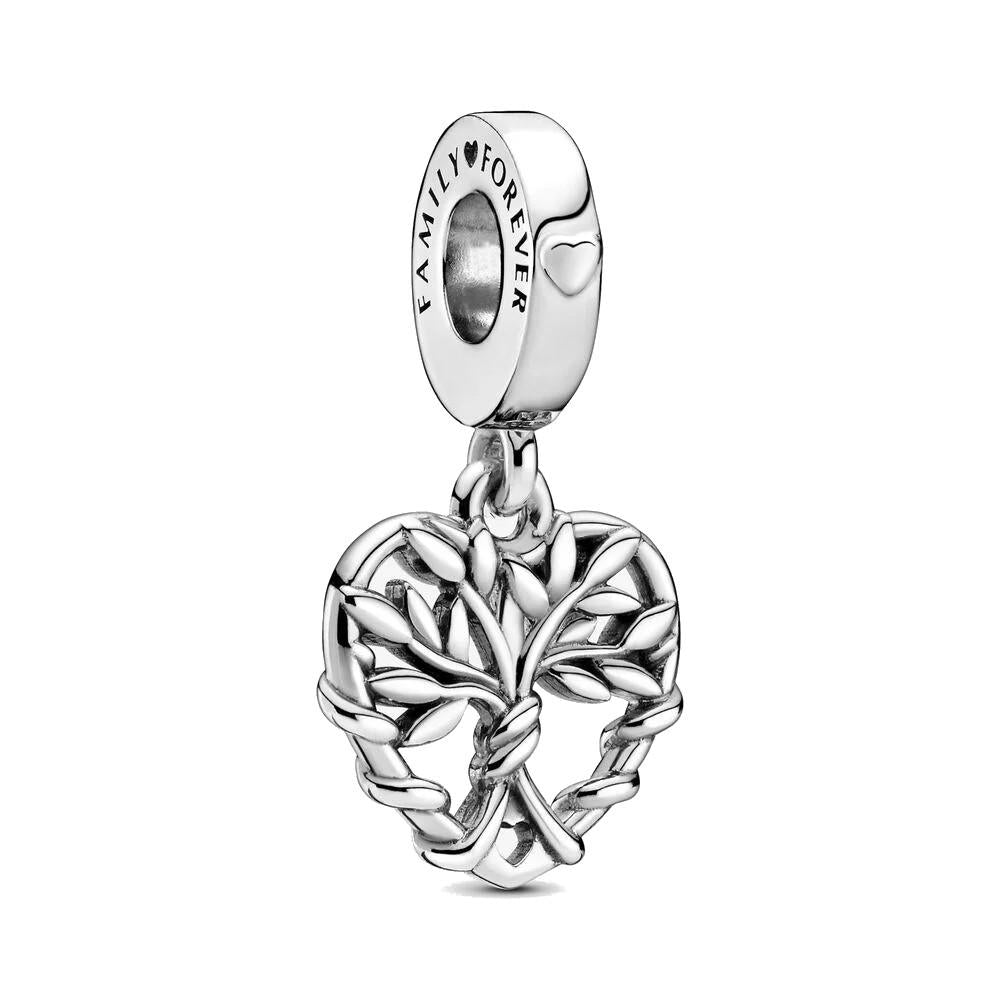 Charm Pandora pendente a cuore Albero della famiglia