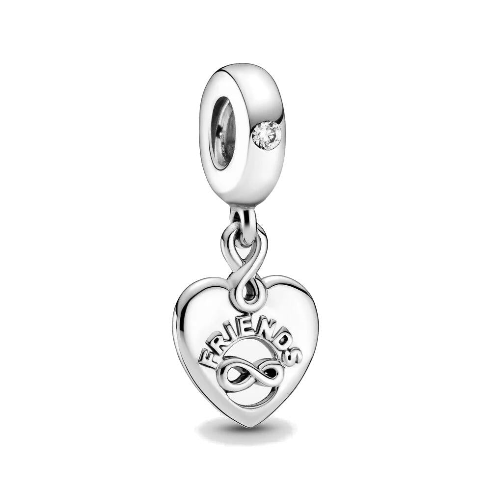 Charm Pandora pendente a cuore Amiche per sempre