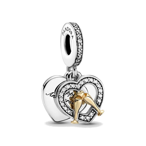 Charm Pandora pendente bicolore Buon compleanno