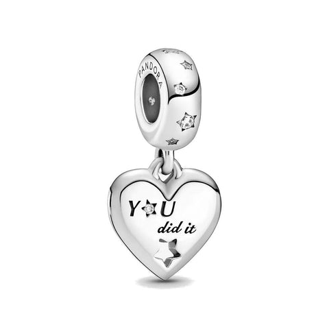 Charm Pandora pendente Congratulazioni, cuore e stelle