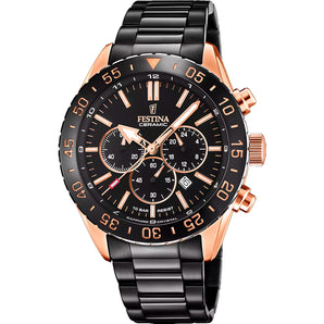 Orologio Festina da uomo nero con bracciale in acciaio
