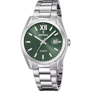 Orologio Festina da uomo bracciale acciaio quadrante verde