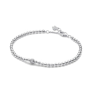Bracciale Sfere con punto luceArgento Sterling 925 (Misura 18 Cm)