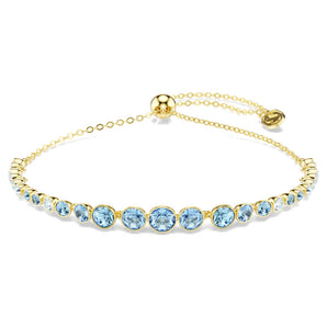 Braccialetto Imber Taglio Round, Blu, Finitura oro 18K