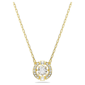 Pendente Swarovski Una Angelic Taglio misto, Bianco, Finitura oro 18K
